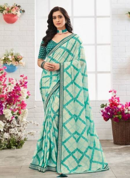 Sea Green Colour SURBHI 1 New Fancy Ethnic Wear Designer Saree Collection 104